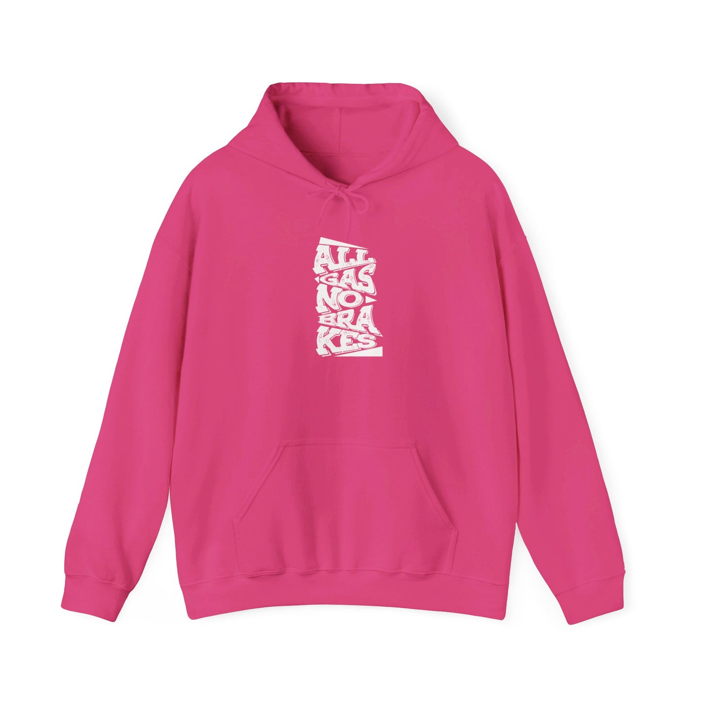 Women's "All Gas No Brakes" Heavy Hoodie (White)