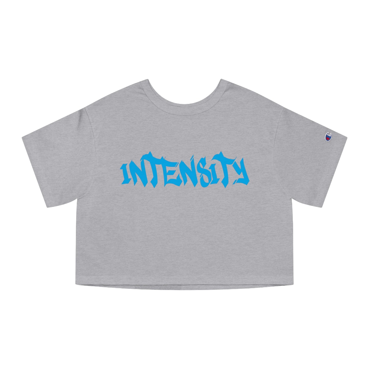 Women's "INTENSITY" Crop Top T-Shirt Baby Blue