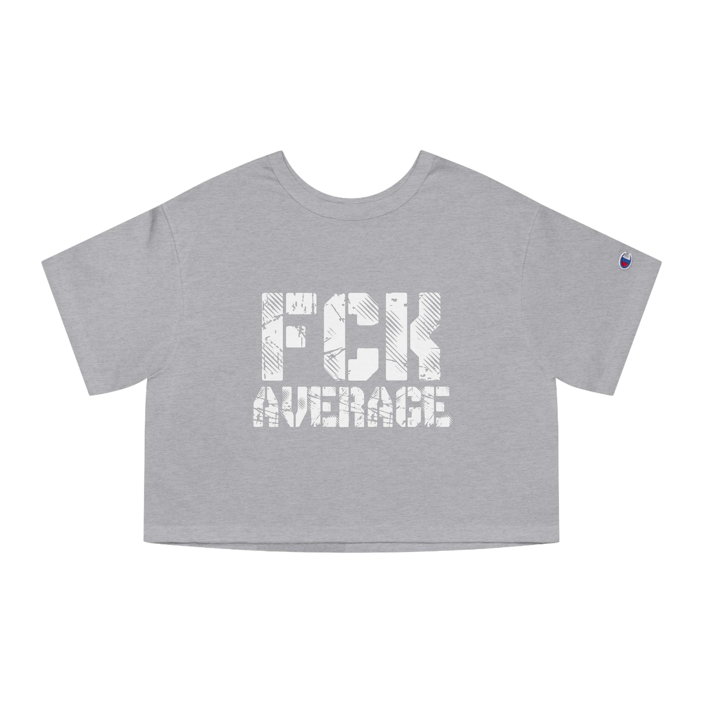 Women's "FCK Average" Crop Top (White)