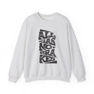 Open image in slideshow, Men&#39;s &quot;All Gas No Brakes&quot; Crewneck Sweatshirt (Black)
