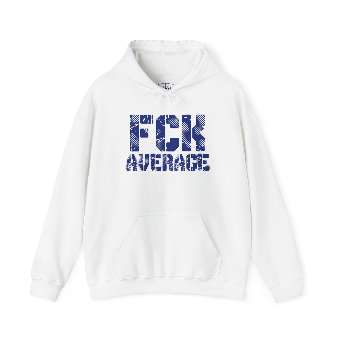 Men's "FCK Average" Heavy Hoodie (Blue)