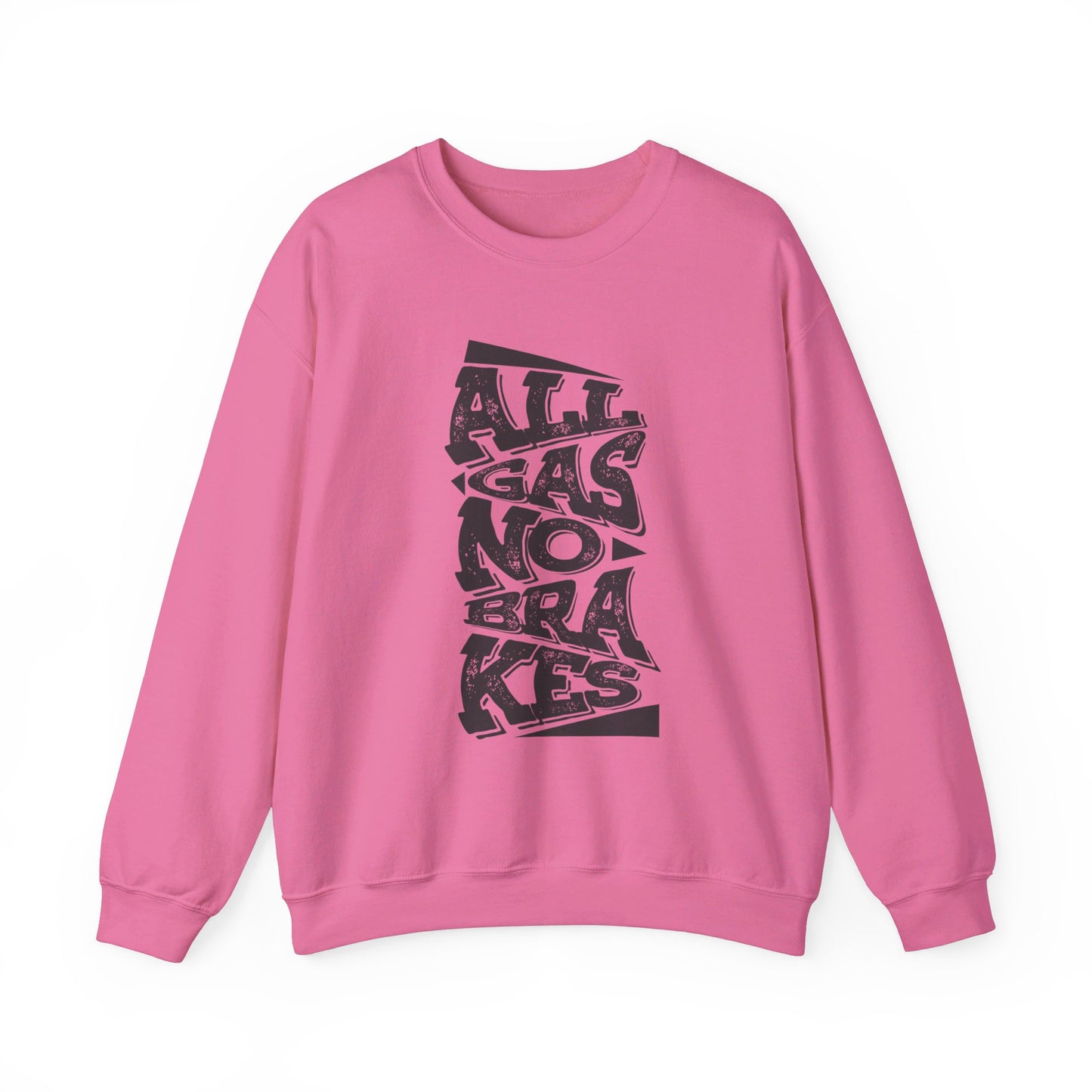 Women's "All Gas No Brakes" Crewneck Sweatshirt (Black)