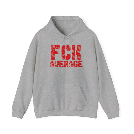 Women's "FCK Average" Heavy Hoodie (Red)