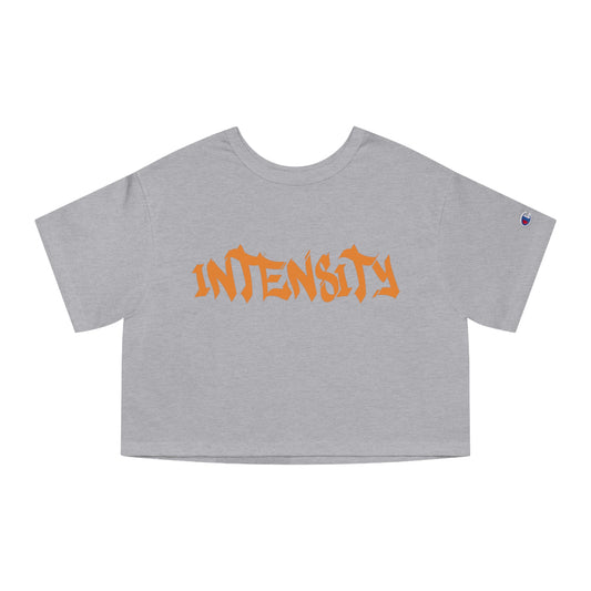 Women's "INTENSITY" Crop Top Shirt (Orange)