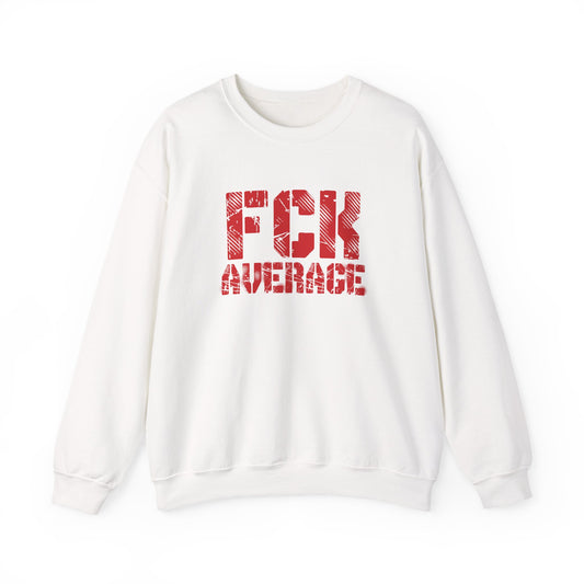 Men's "FCK Average" Crewneck (Red)