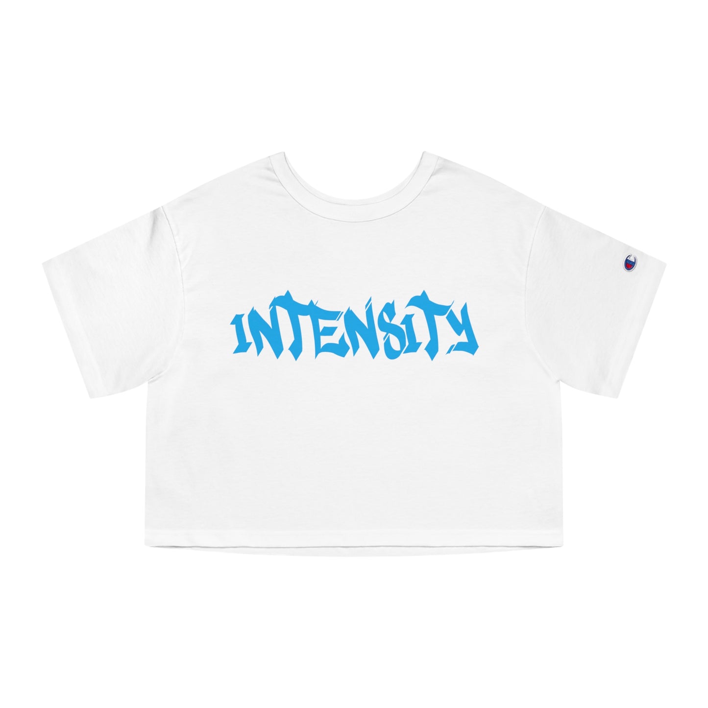 Women's "INTENSITY" Crop Top T-Shirt Baby Blue
