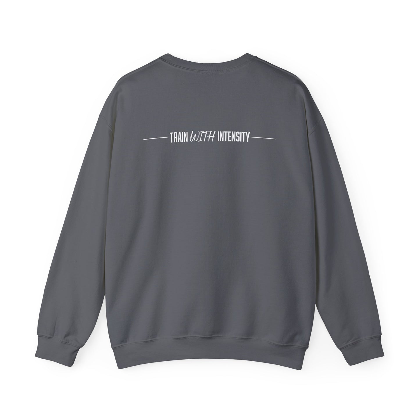 Men's "Train With Intensity" Crewneck Sweatshirt (White)