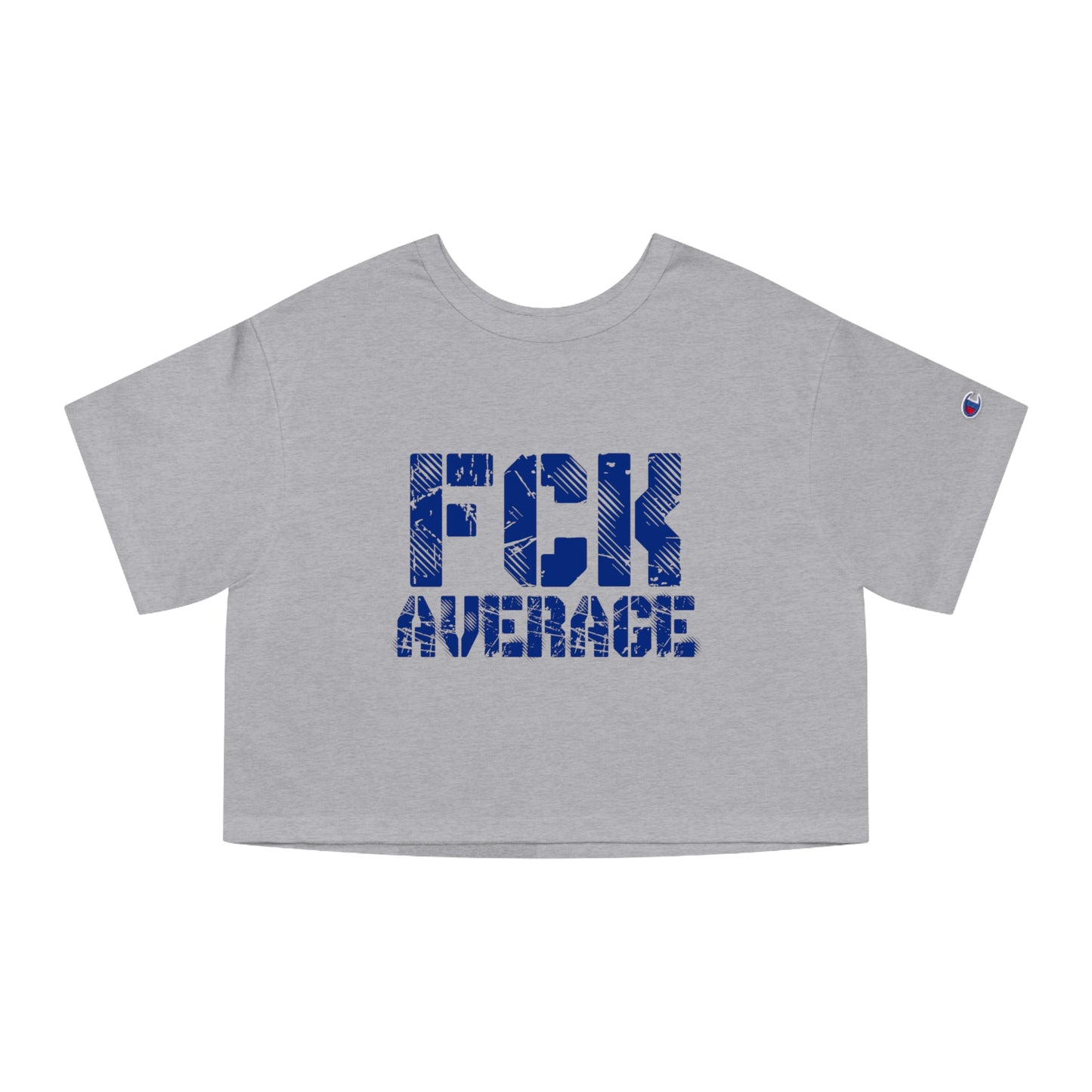 Women's "FCK Average" Crop Top (Blue)