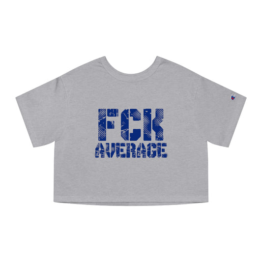 Women's "FCK Average" Crop Top (Blue)