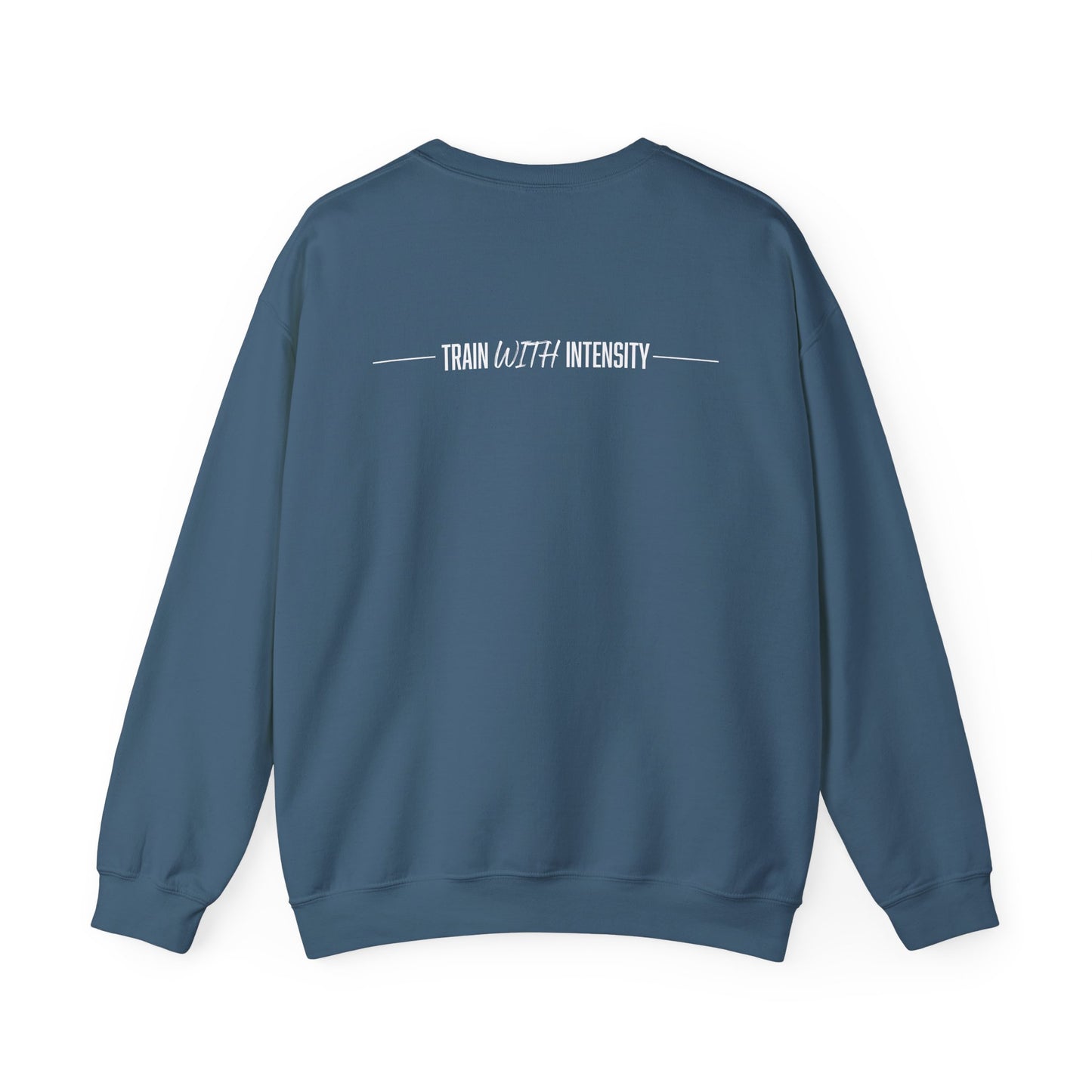 Men's "Train With Intensity" Crewneck Sweatshirt (White)