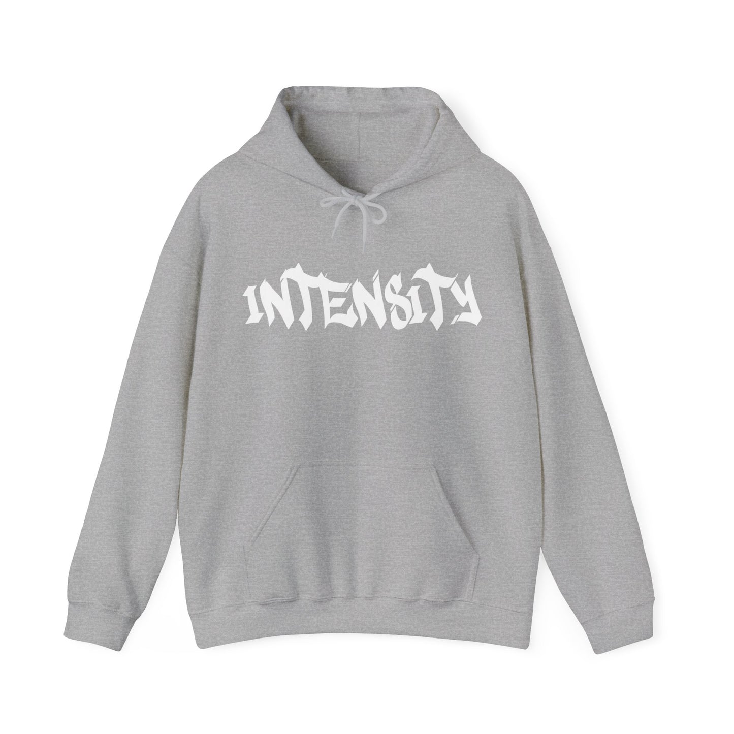 Men's "INTENSITY" Heavy Hoodie White Logo