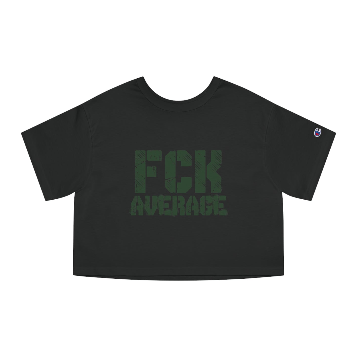 Women's "FCK Average" Crop Top (Green)