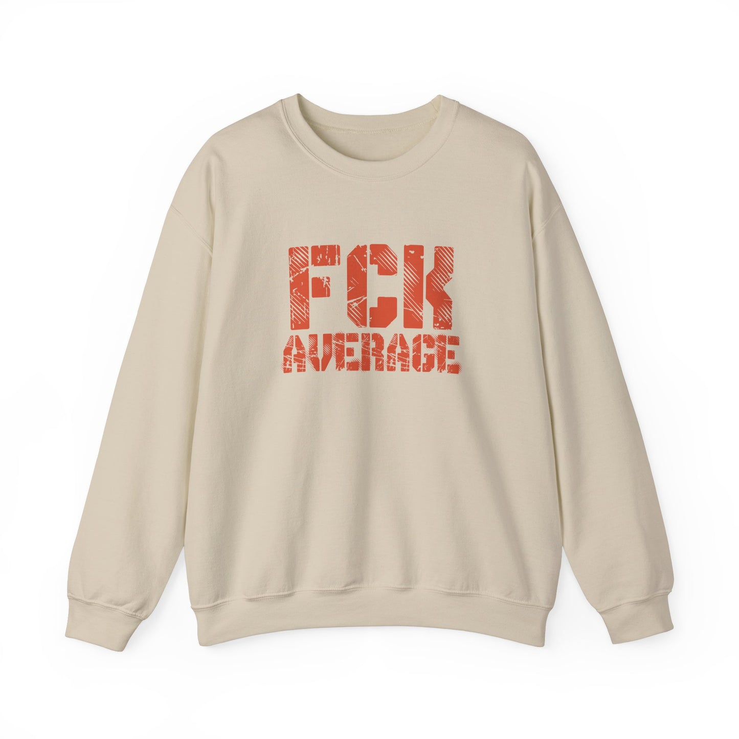 Women's "FCK Average" Crewneck (Orange)