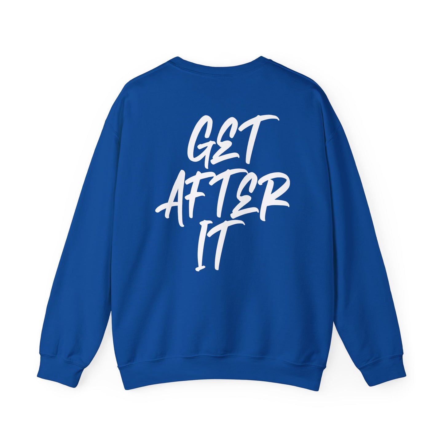 Men's "Get After It"- V1 Crewneck Sweatshirt (White)