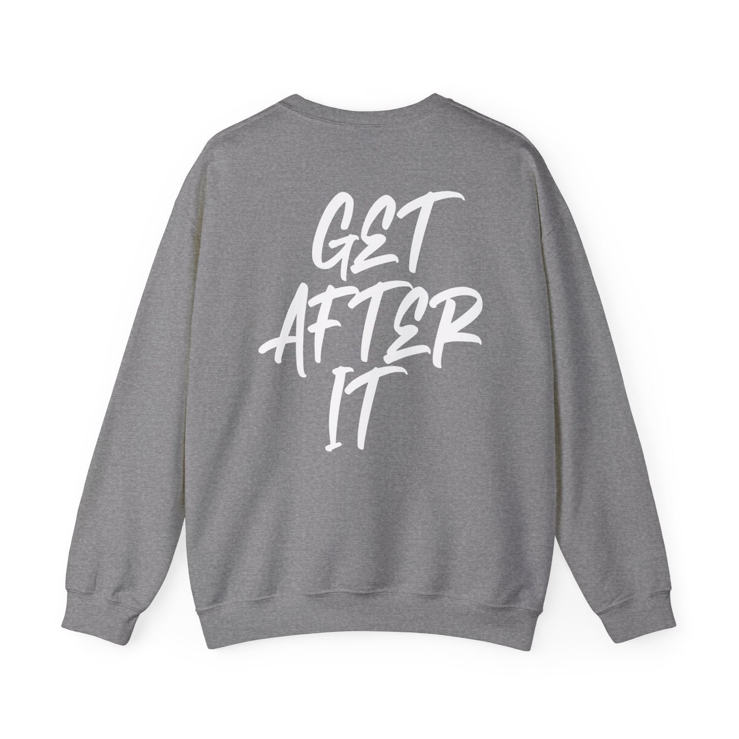 Men's "Get After It"- V1 Crewneck Sweatshirt (White)