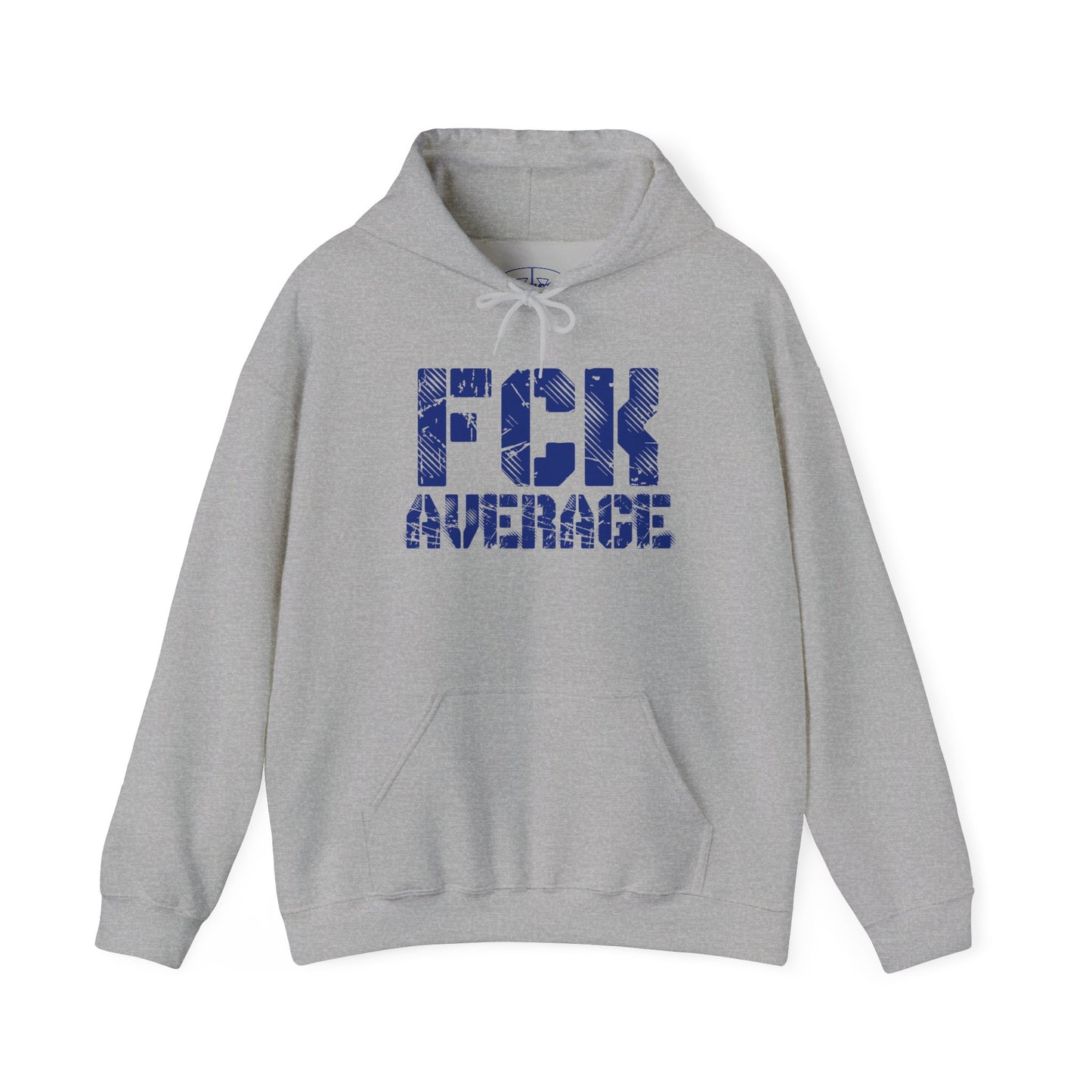 Men's "FCK Average" Heavy Hoodie (Blue)