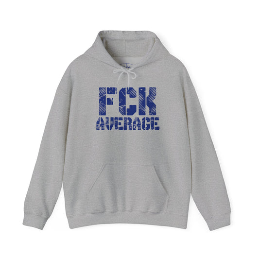 Men's "FCK Average" Heavy Hoodie (Blue)