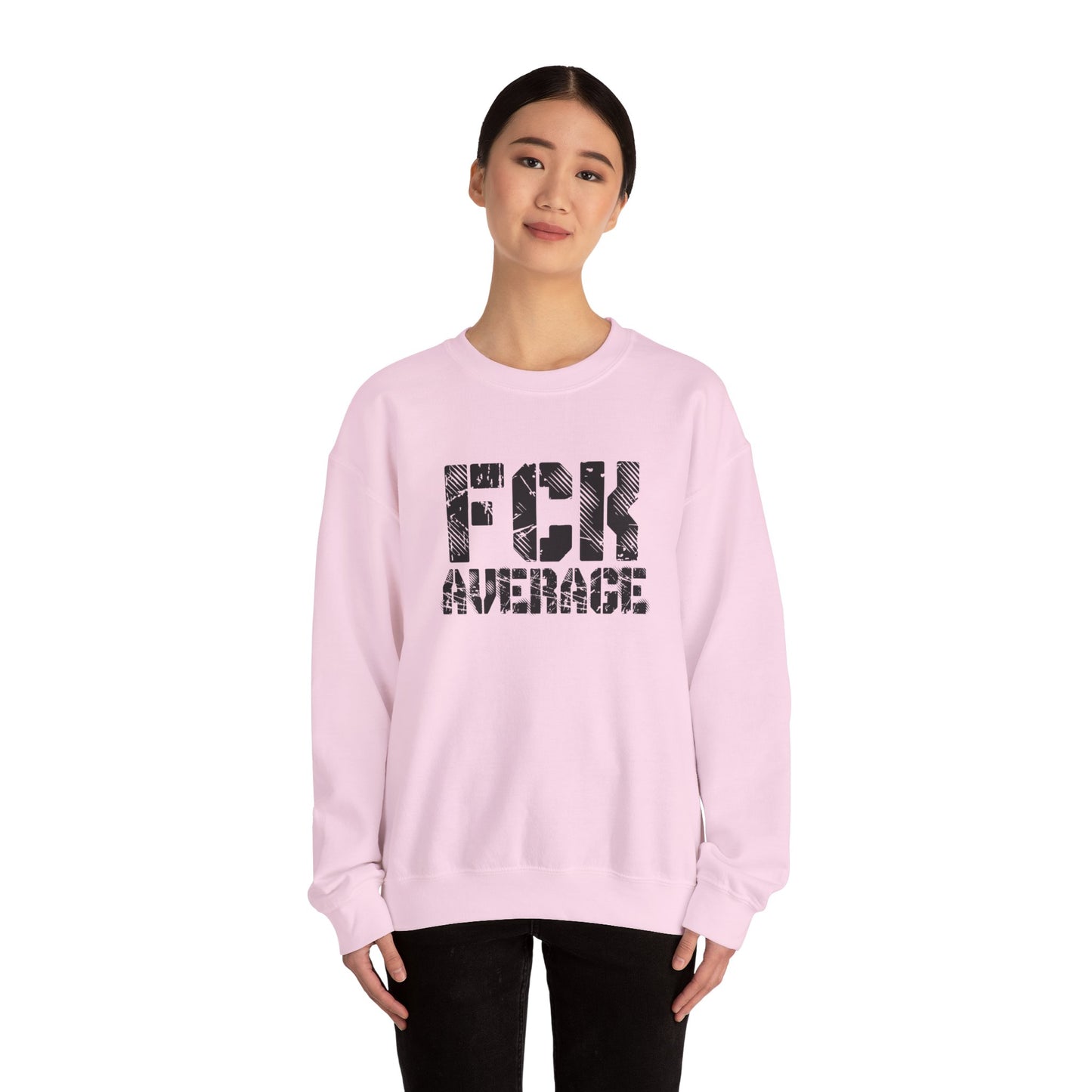 Women's "FCK Average" Crewneck (Black)