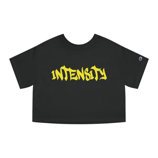 Women's "INTENSITY" Crop Top T-Shirt (Yellow)