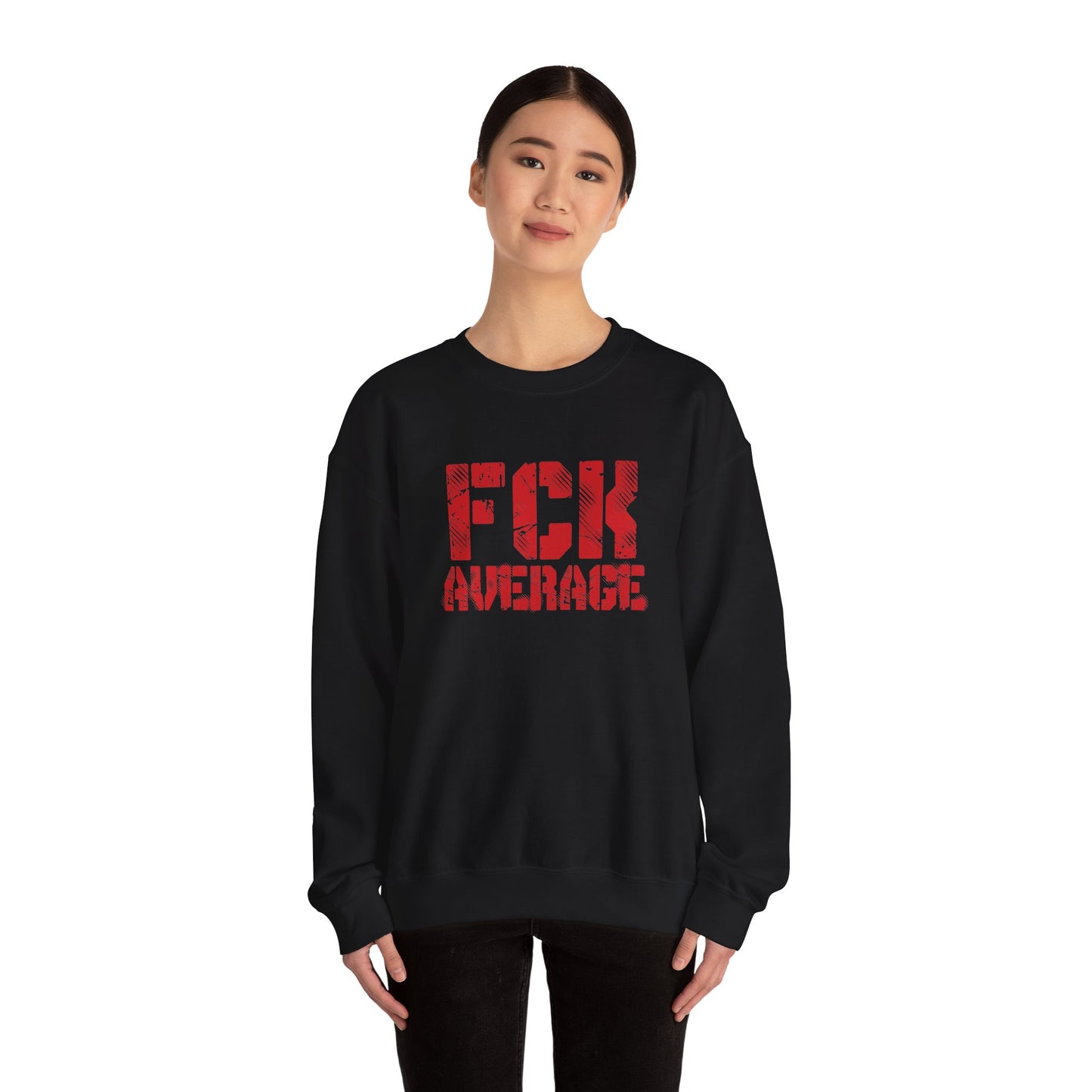 Women's "FCK Average" Crewneck (Red)