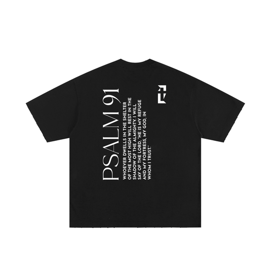 Psalm 91 Tee — White Print