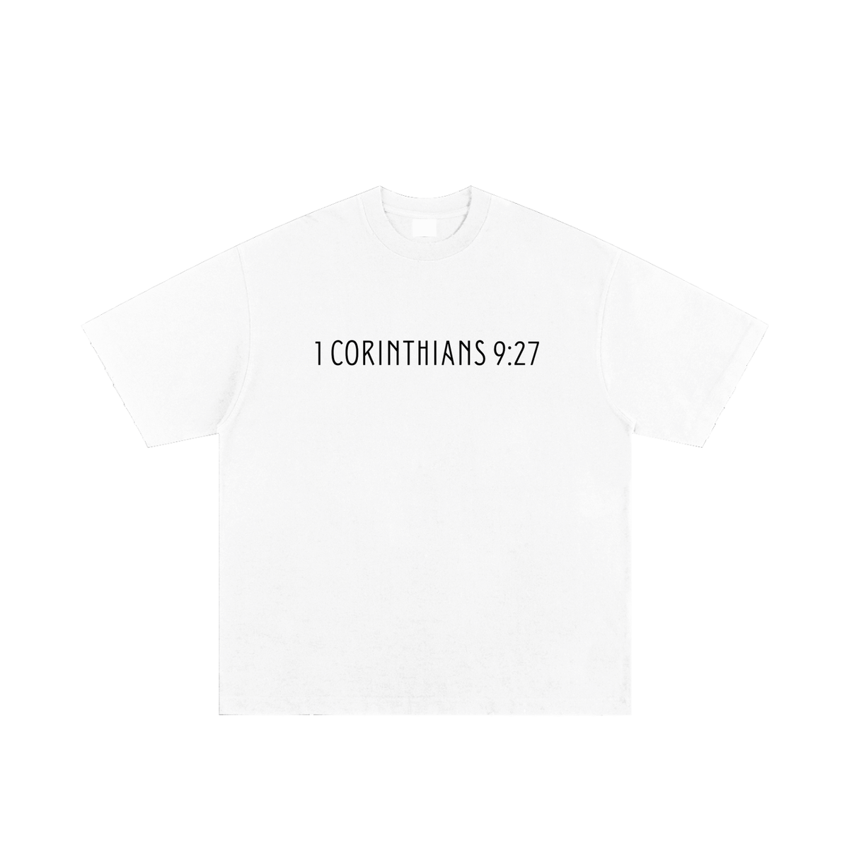 1 Corinthians 9:27 Tee — Black Print
