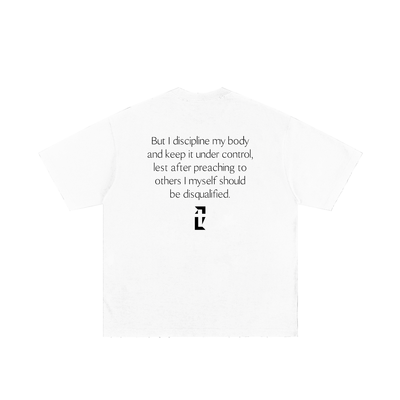 1 Corinthians 9:27 Tee — Black Print