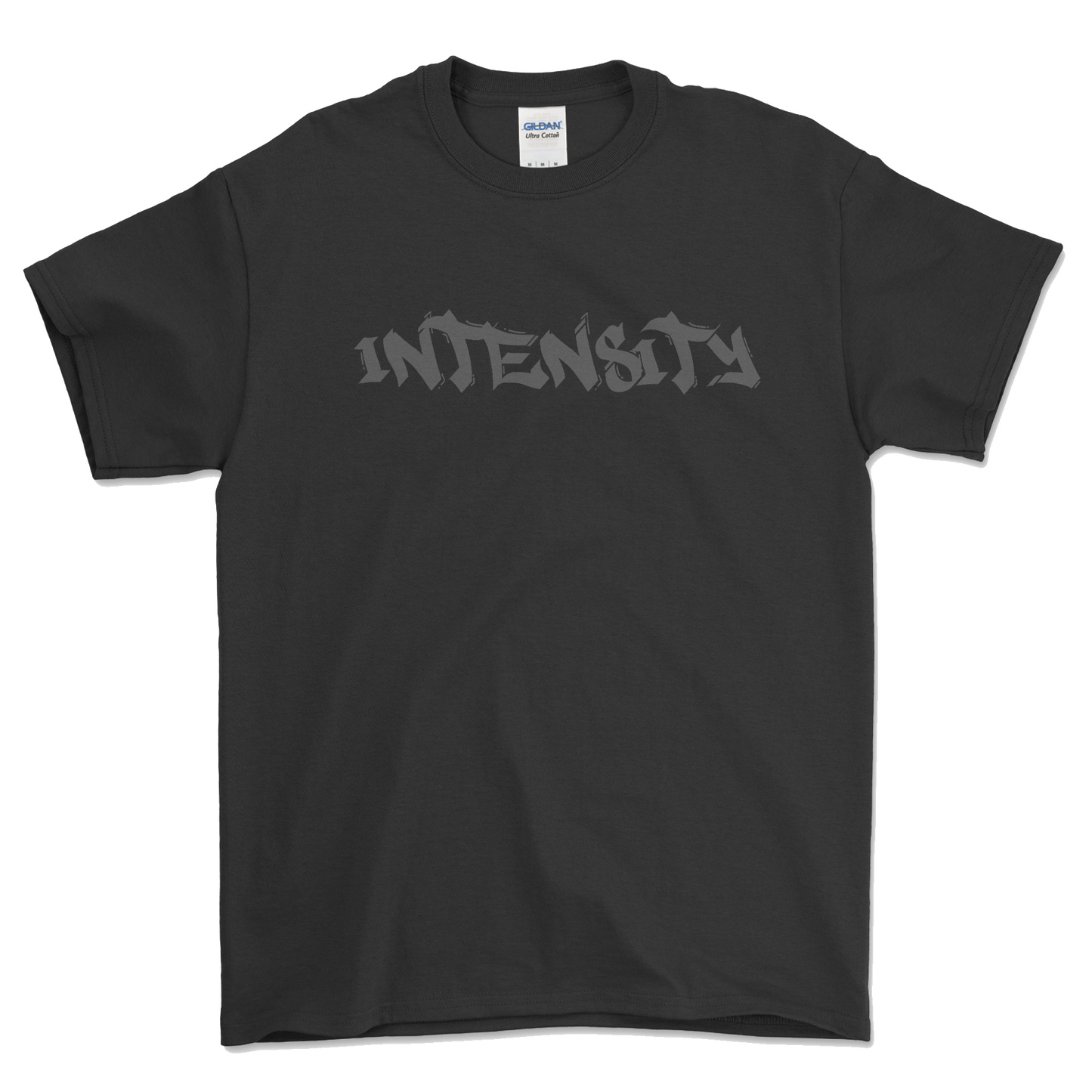 Men's "INTENSITY" Solid Black T-Shirt