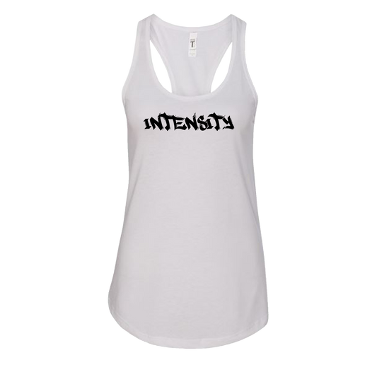Women's "INTENSITY" Solid White Women's Tank Top